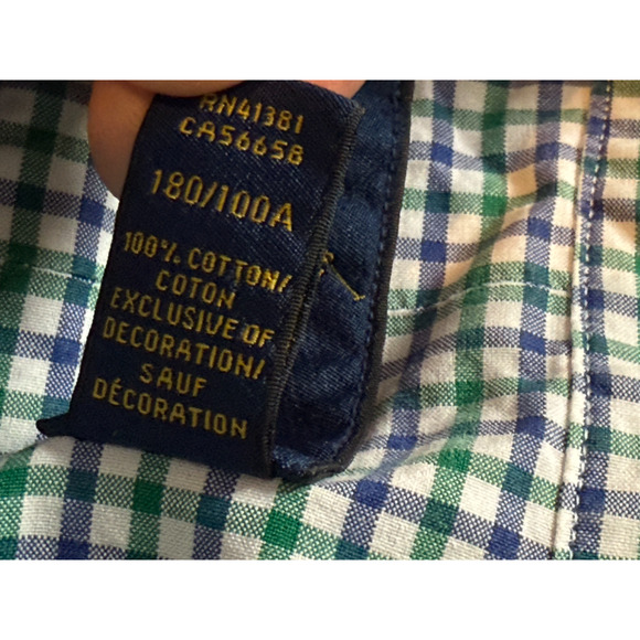 Ralph Lauren Mens Long Sleeve Shirt Size L Blue Green Button Down Blue Label - Picture 9 of 11